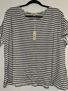 Max Studio Women’s Striped Flowy Top 1X NEW